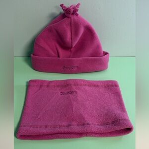 OshKosh Purple Pink Winter Hat & Neck Warmer Set, Girl Size 8, Brand New